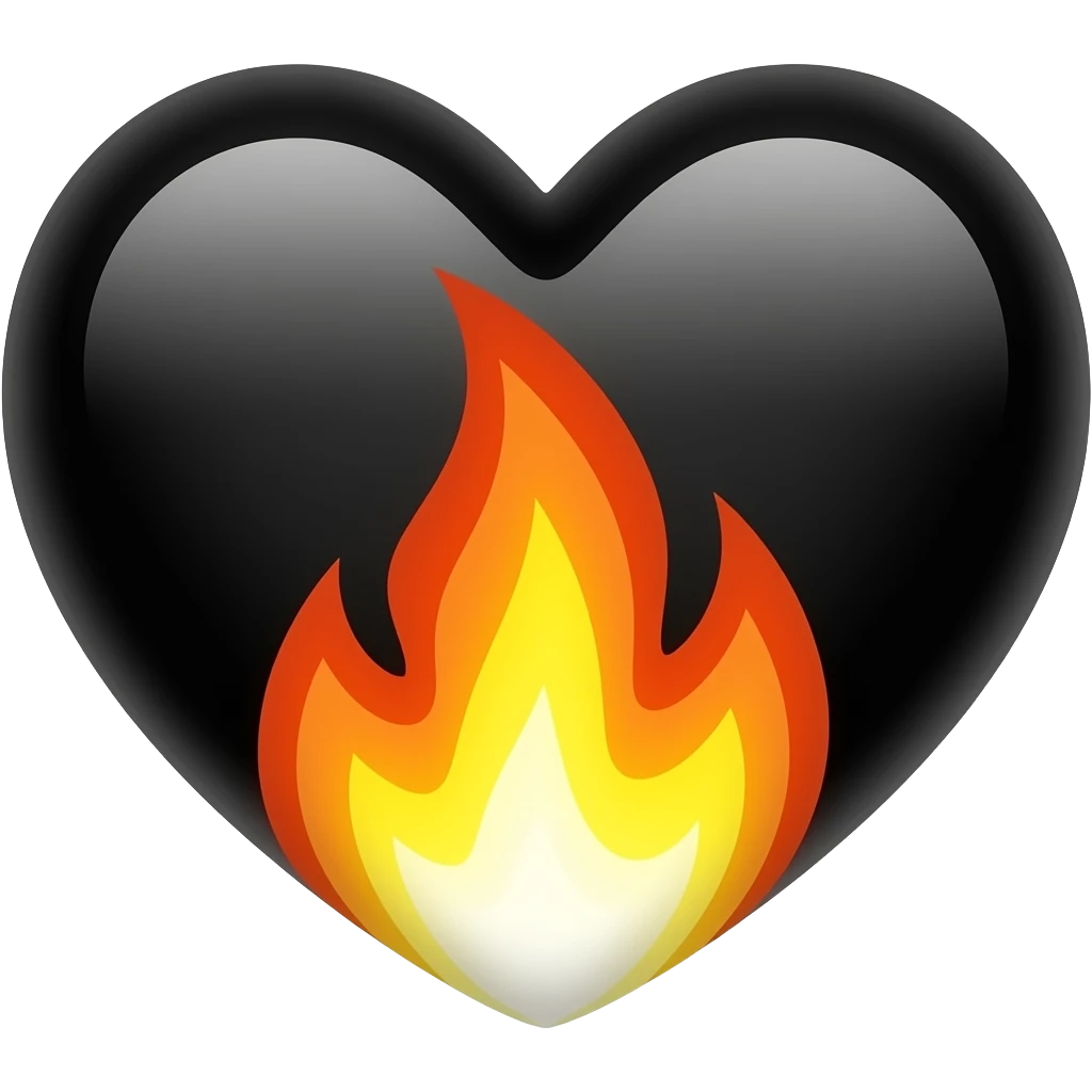 I want a black heart with firee exactly l ike this ❤️‍🔥 like this heart nooo i want thisss heart emoji