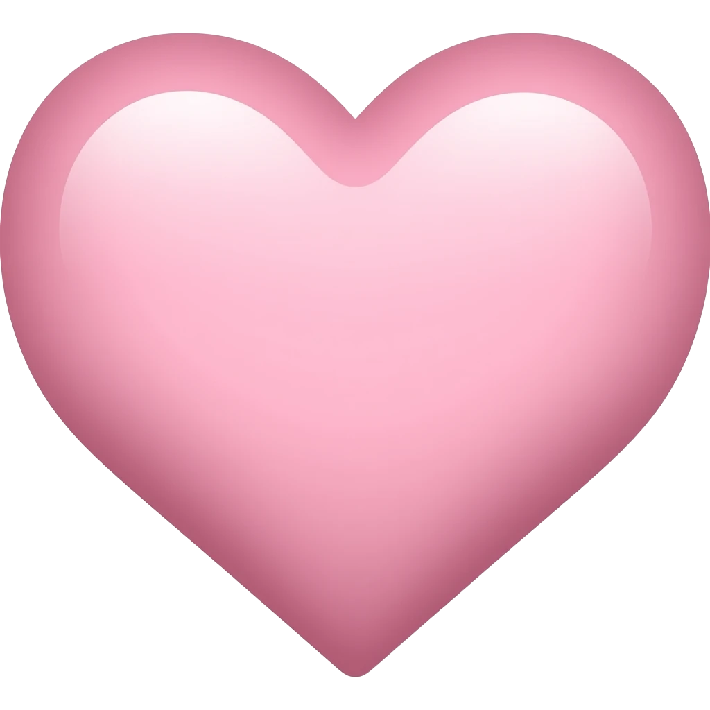 Пастельно-розовое сердечко emoji