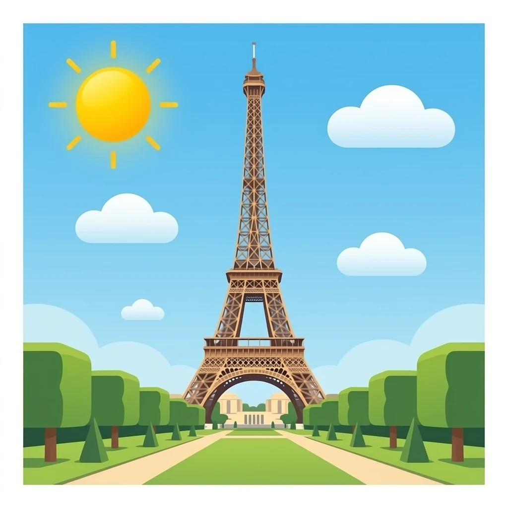 tháp eiffel emoji