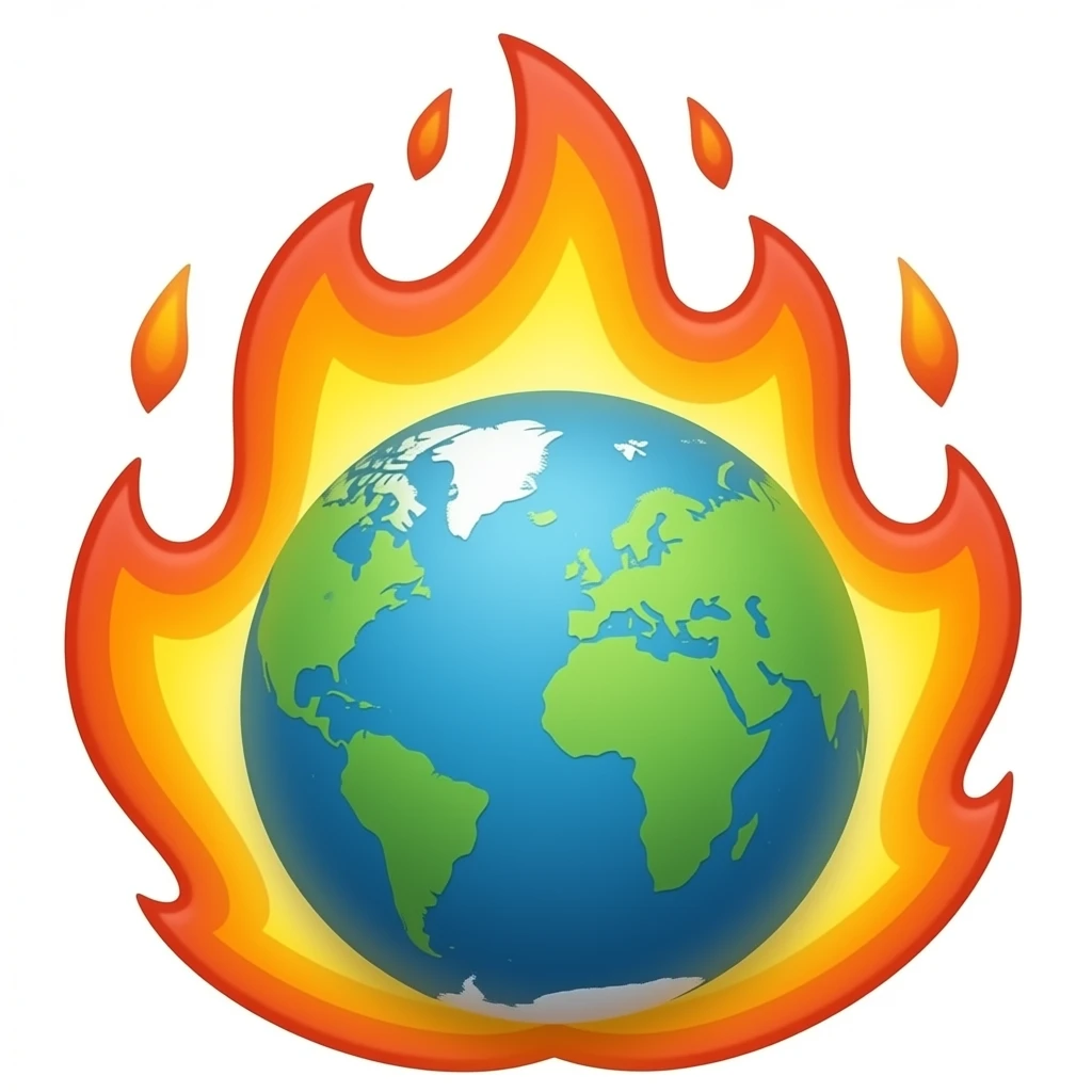 flaming Earth emoji