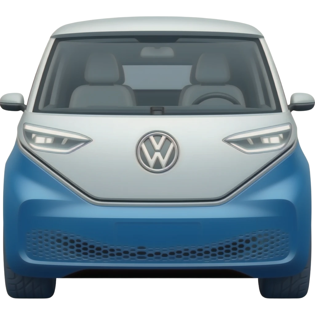 VW ID BUZZ. WHITE TOP BLUE BOTTOM emoji