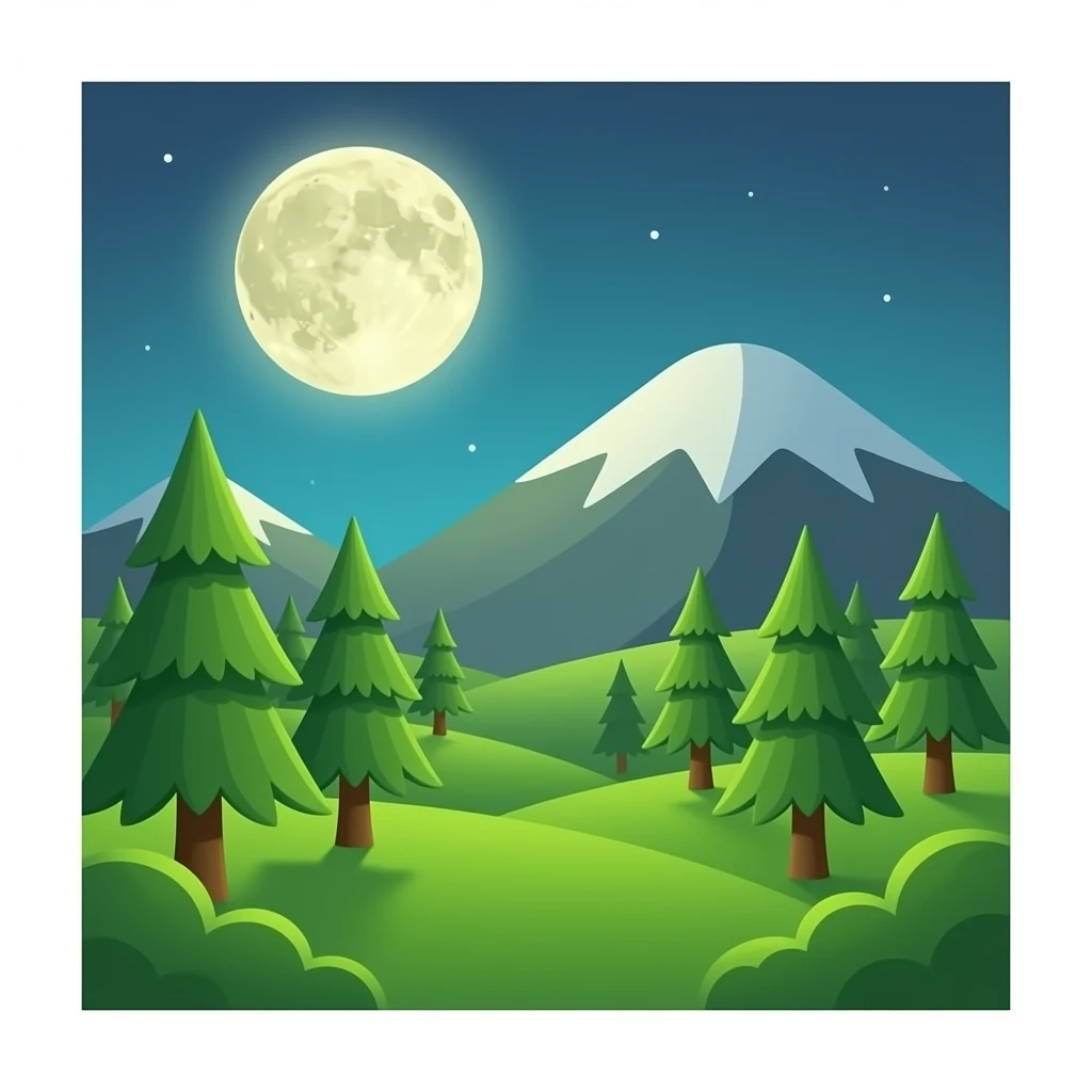 lime green moon emoji