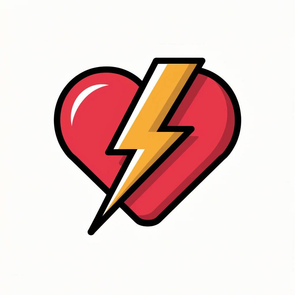 heart with a lightning bolt emoji