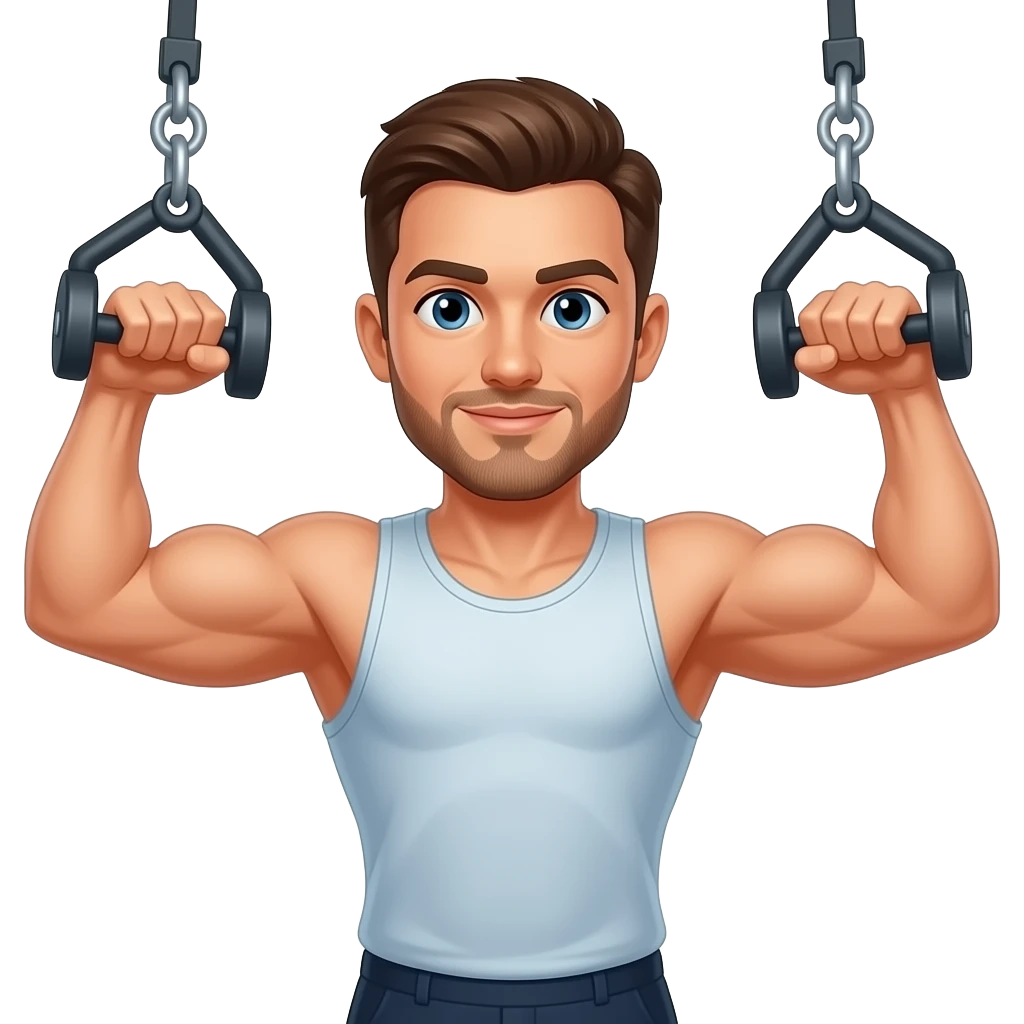 Man traps muscle, fit man emoji