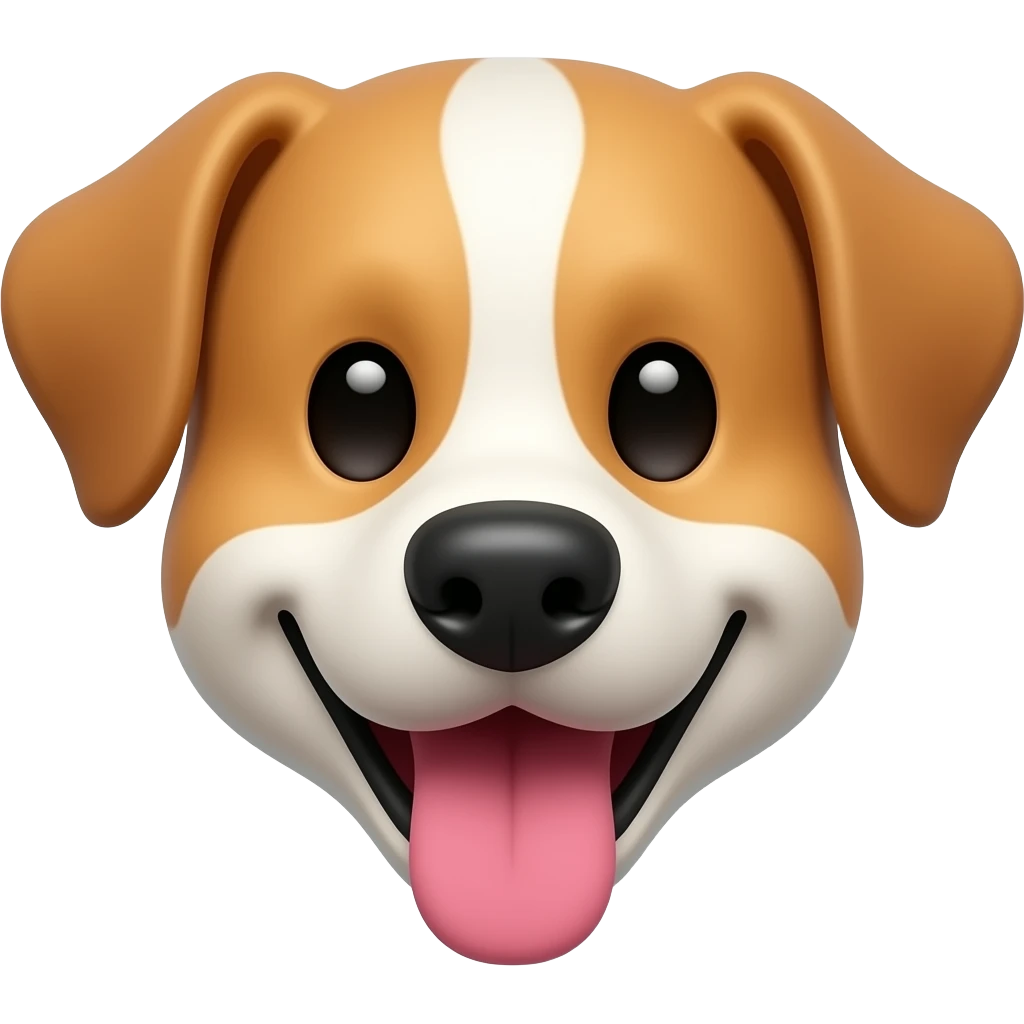Głowa psa który ma wystawioany język i jest szcześliwy emoji