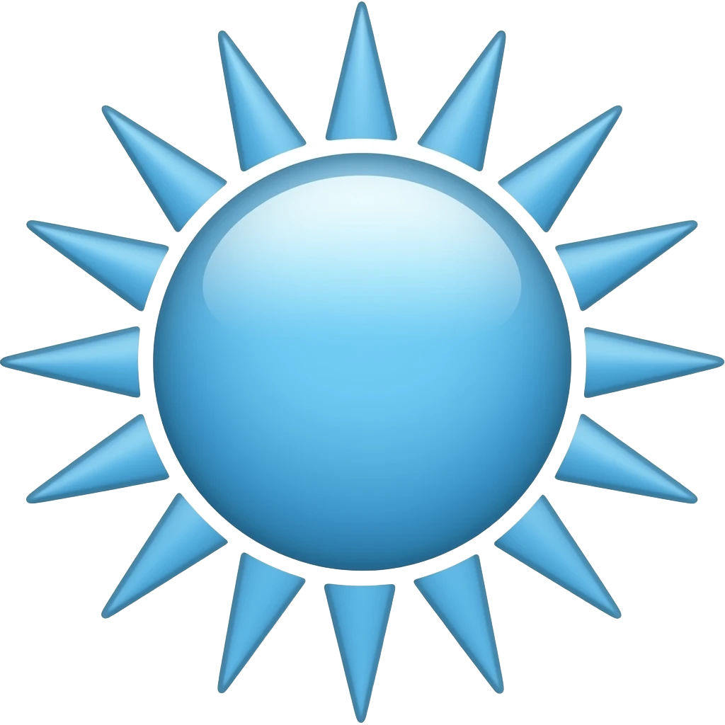 Blue sun emoji