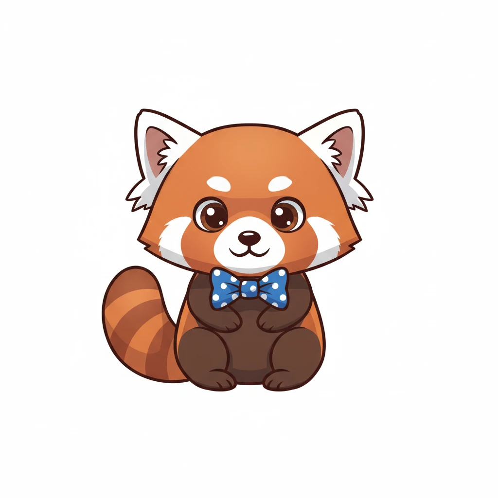 Open


Open


Open


Open
a red panda with blue bow tie, front view,  Frontal Top-Down Soft Light, white background, portrait, casual cartoon stylized game mobile emoji