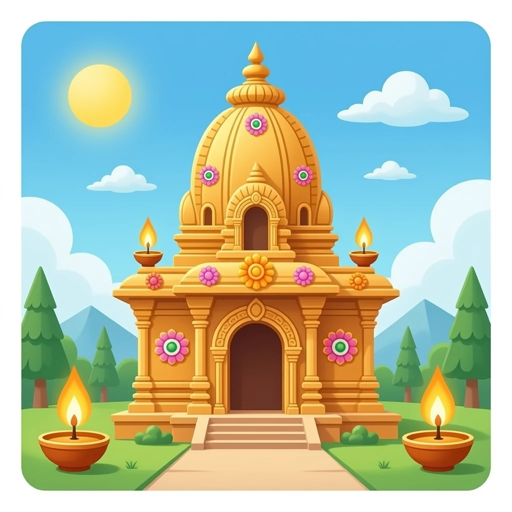 🏵️ 🪔 🏵️ 🛕 🏵️ 🪔 🏵️ emoji