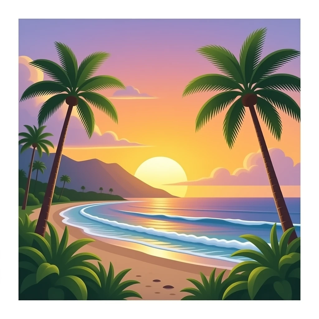 hawaii on sunset emoji