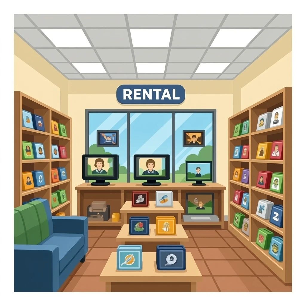 Video Rental Store in side emoji