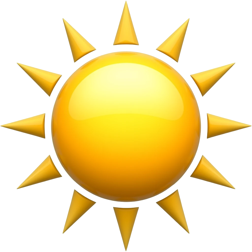 ساده ايموجي شمس emoji