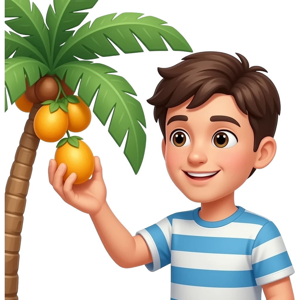 حلوة صغر الشخص اللي على النخله وخله يقطف بيده emoji