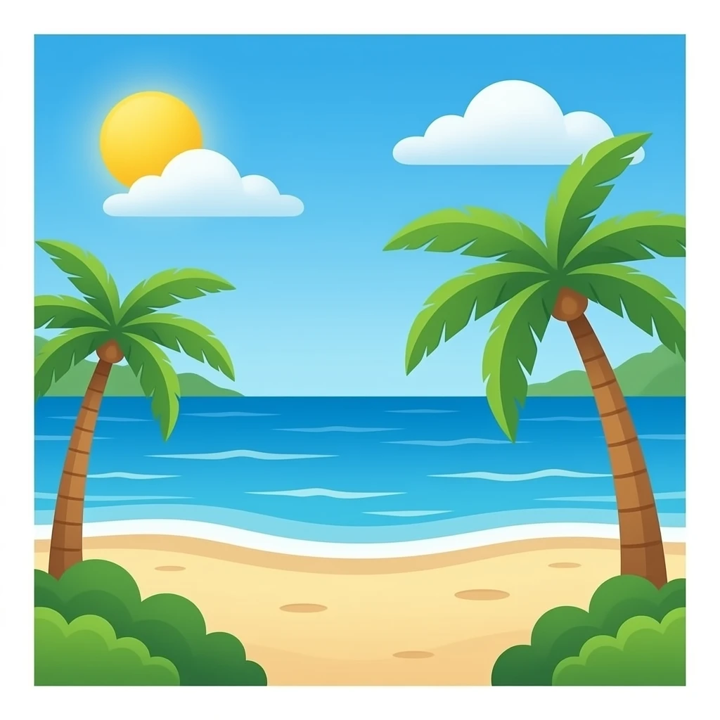 Beach emoji