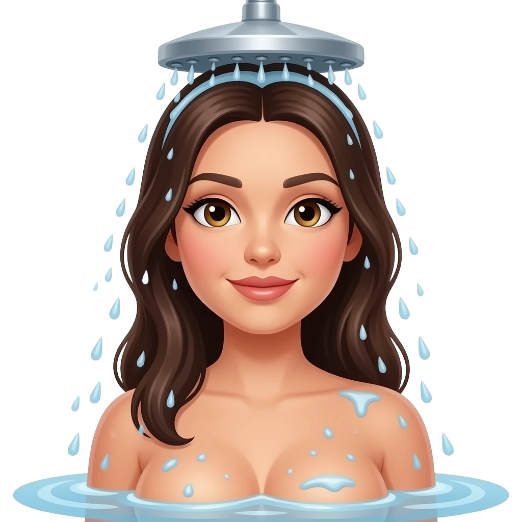 big titty woman in shower emoji