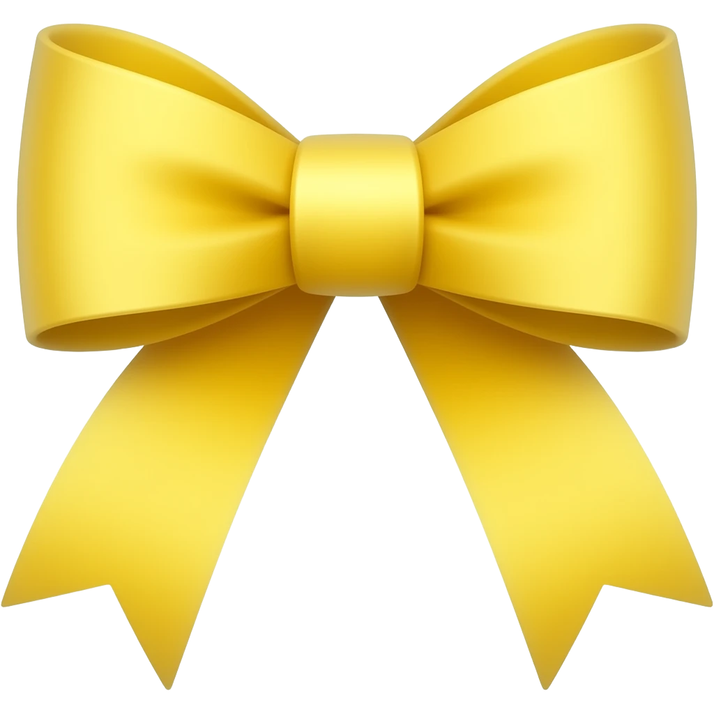 Yellow bow emoji