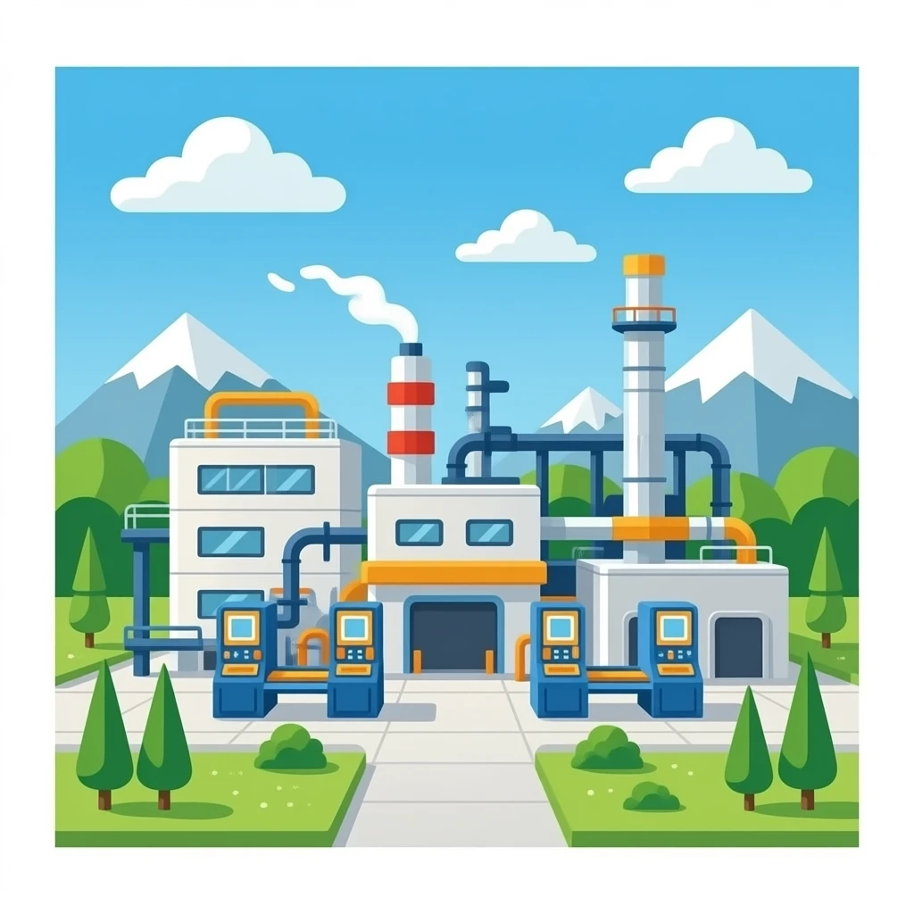 Factory workshop with machines emoji