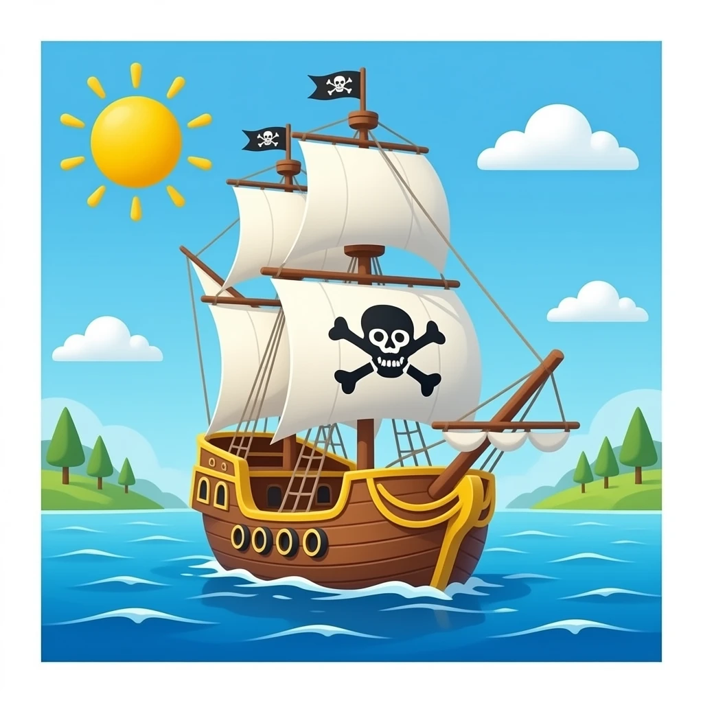 pirate ship emoji