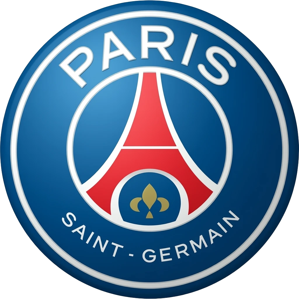 Fais moi le vrai logo du PSG en emoji en écrivant saint-germain en bas emoji