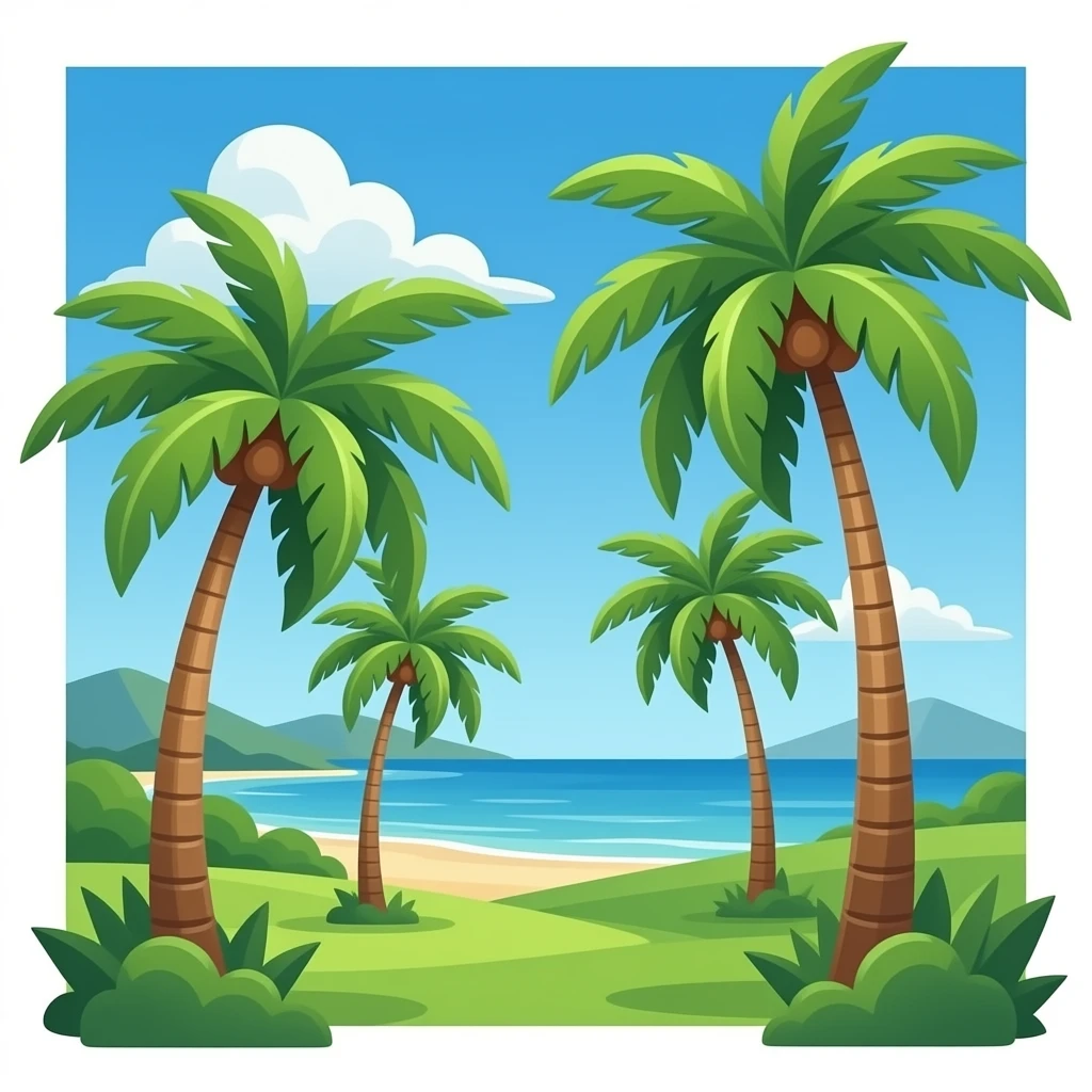 palm trees emoji