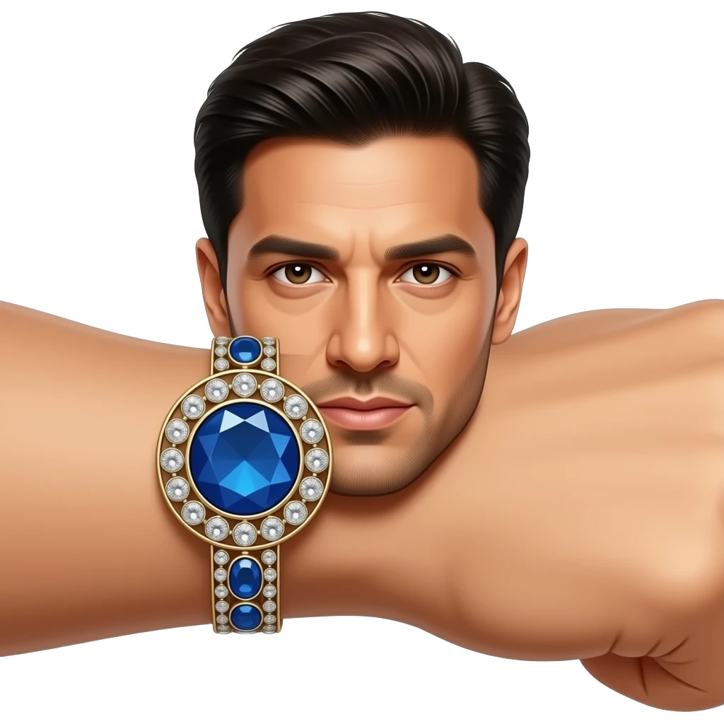 Salman khan blue ruby bracelt emoji