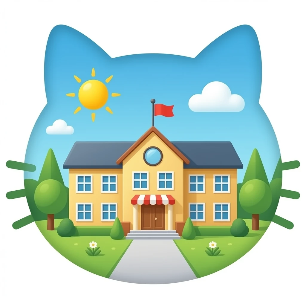 Зроби школу у вигляди котика emoji