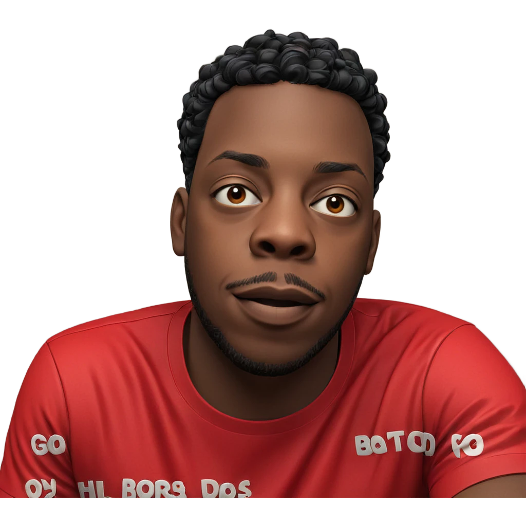 dark-skinned meme boy portrait emoji