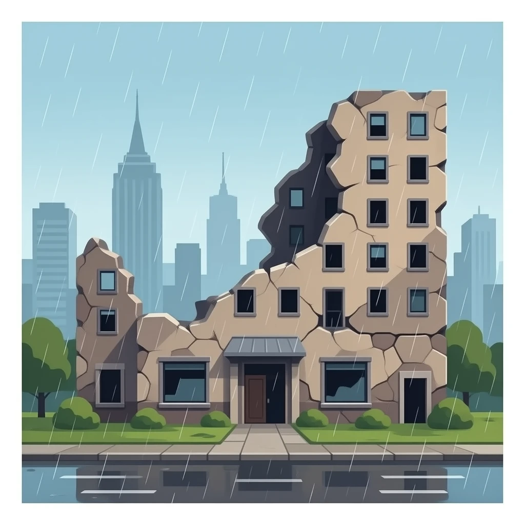 crumbling building emoji