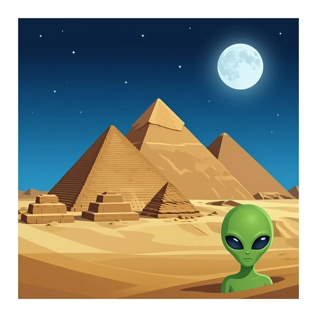 Ancient Egypt pyramids aliens emoji