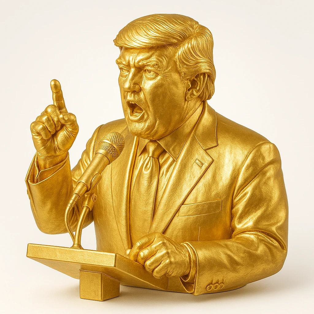 Donald Trump speaking at a rally emoji
