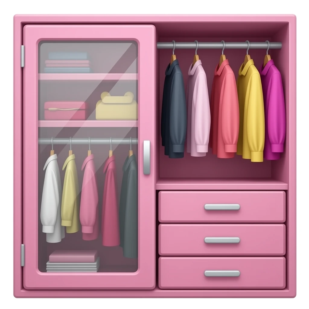 Pink closet emoji