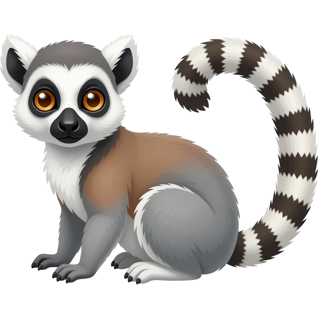 Ring-tailed lemur emoji