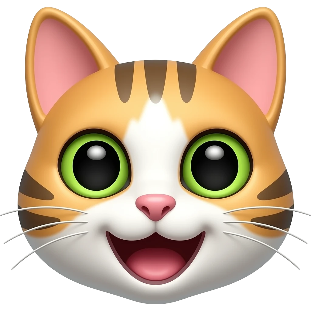 Funny cat face emoji