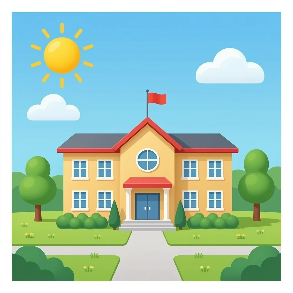 kindergarden build on png background emoji