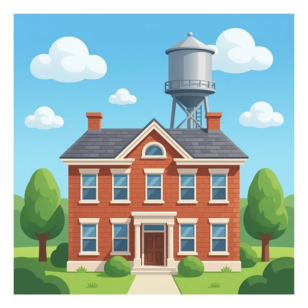 Water tower building  no background emoji
