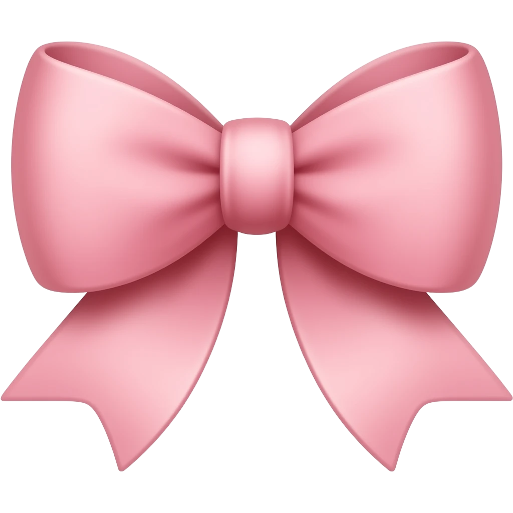 a very light pink bow emoji