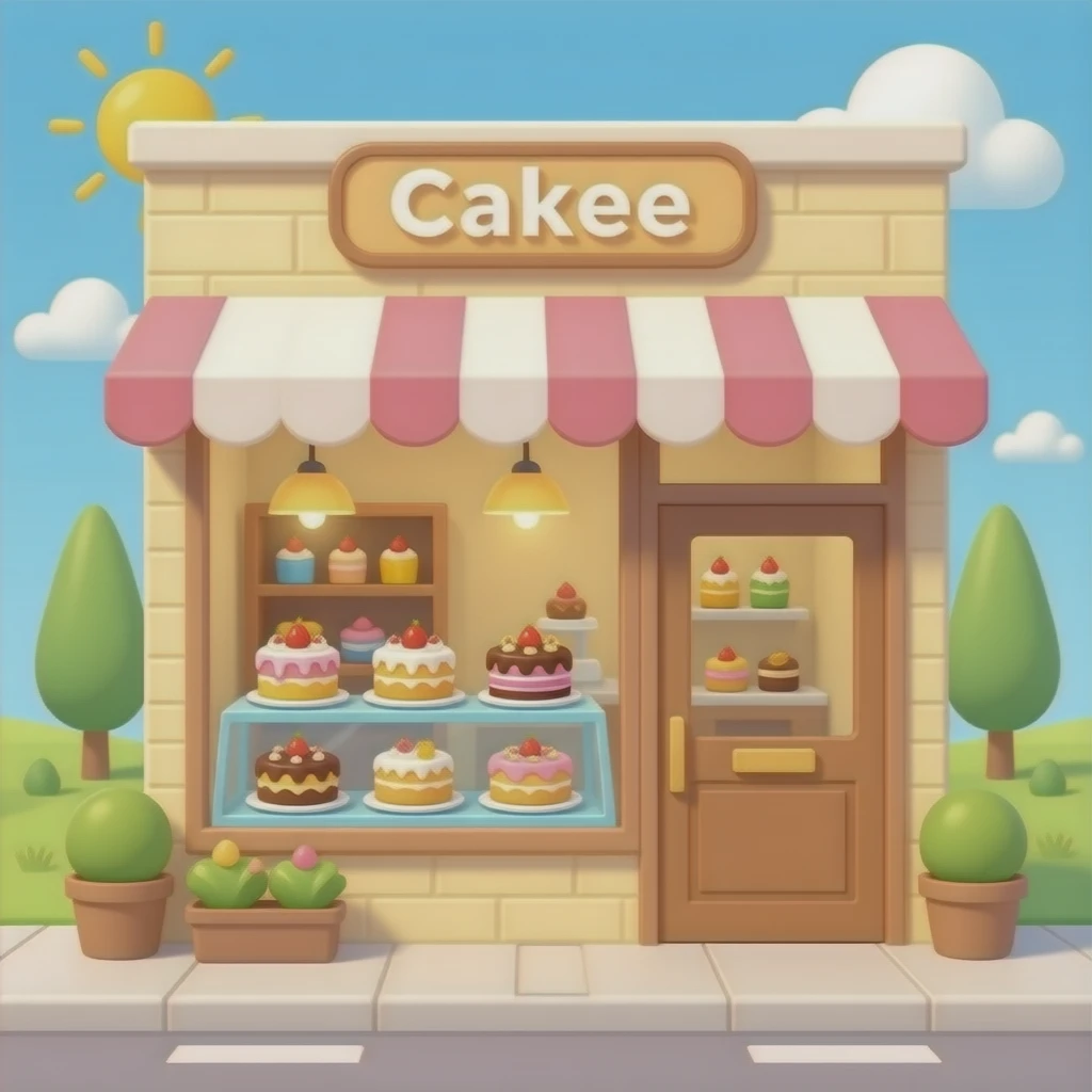 create cake shop facebook post emoji