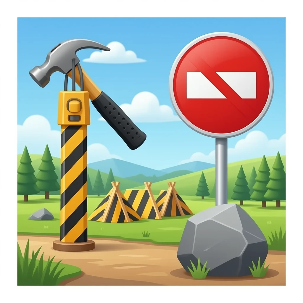 🏗️🔨🪏🪨 emoji