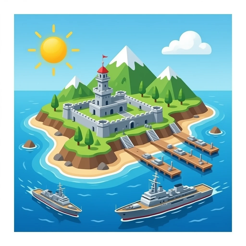 naval army base island emoji