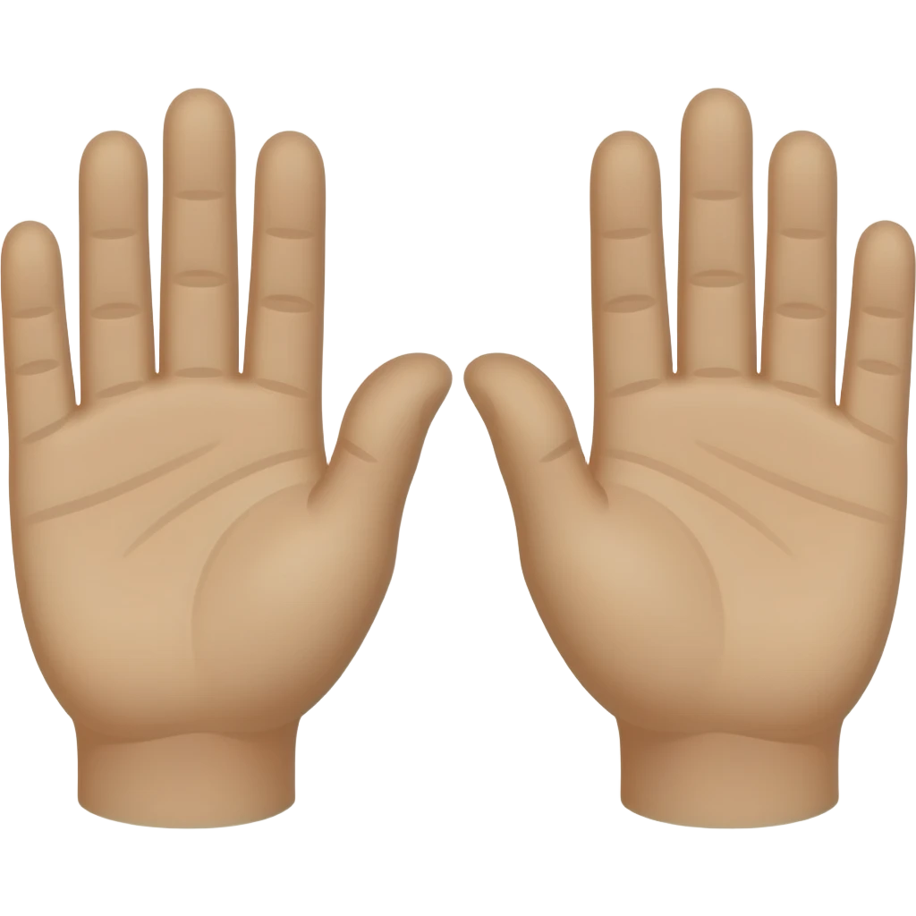 Separate hands emoji