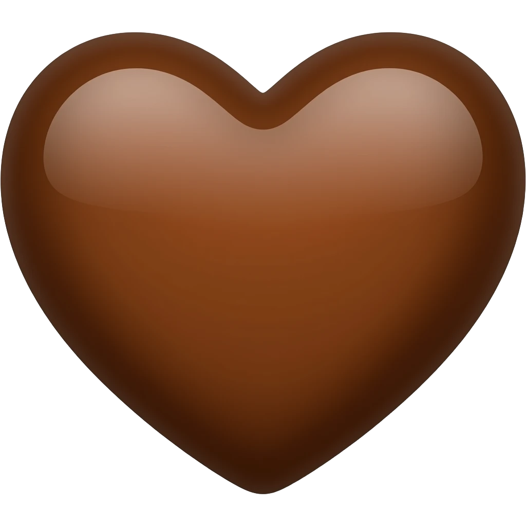 Coração marrom emoji