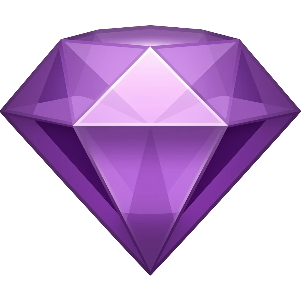 Violetti timantti emoji
