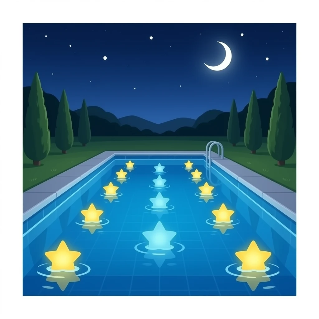 Pool with star lights emoji