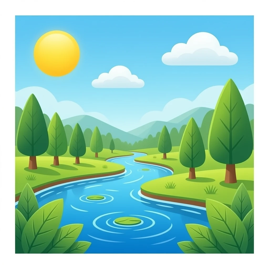 Water with leaves emoji