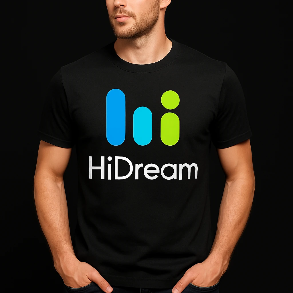 man wearing tshirt with this logo, black background  emoji