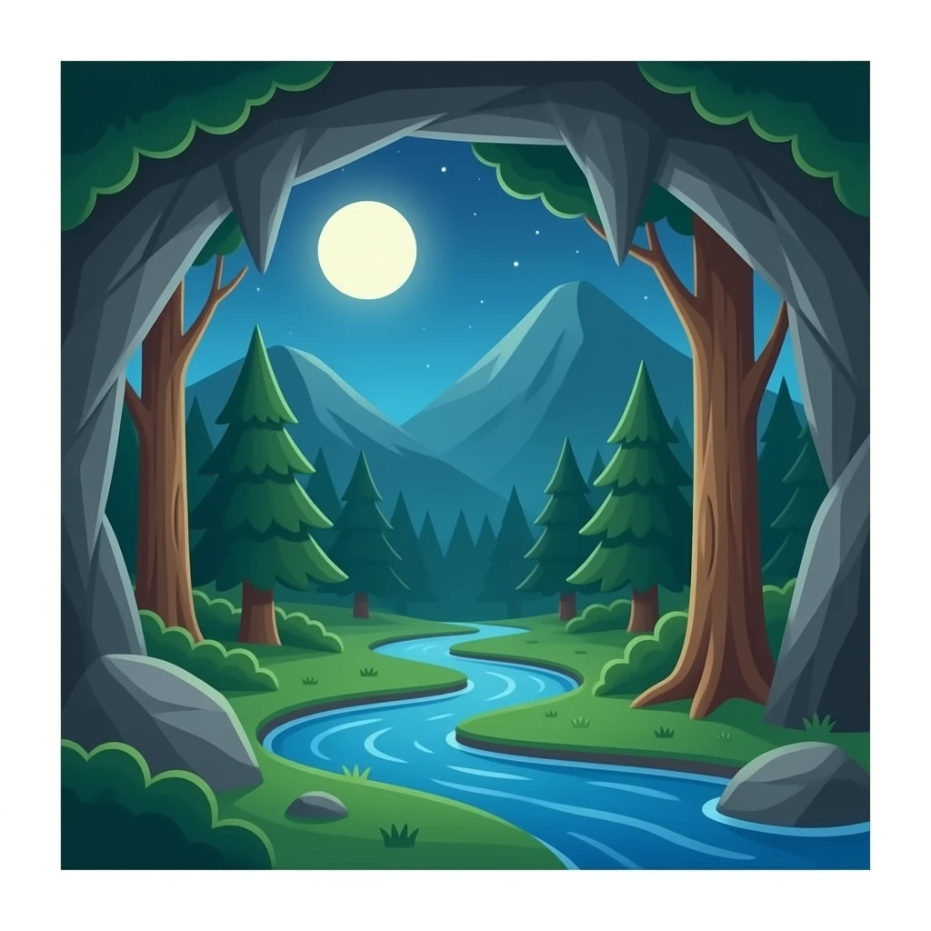 Forest cave emoji