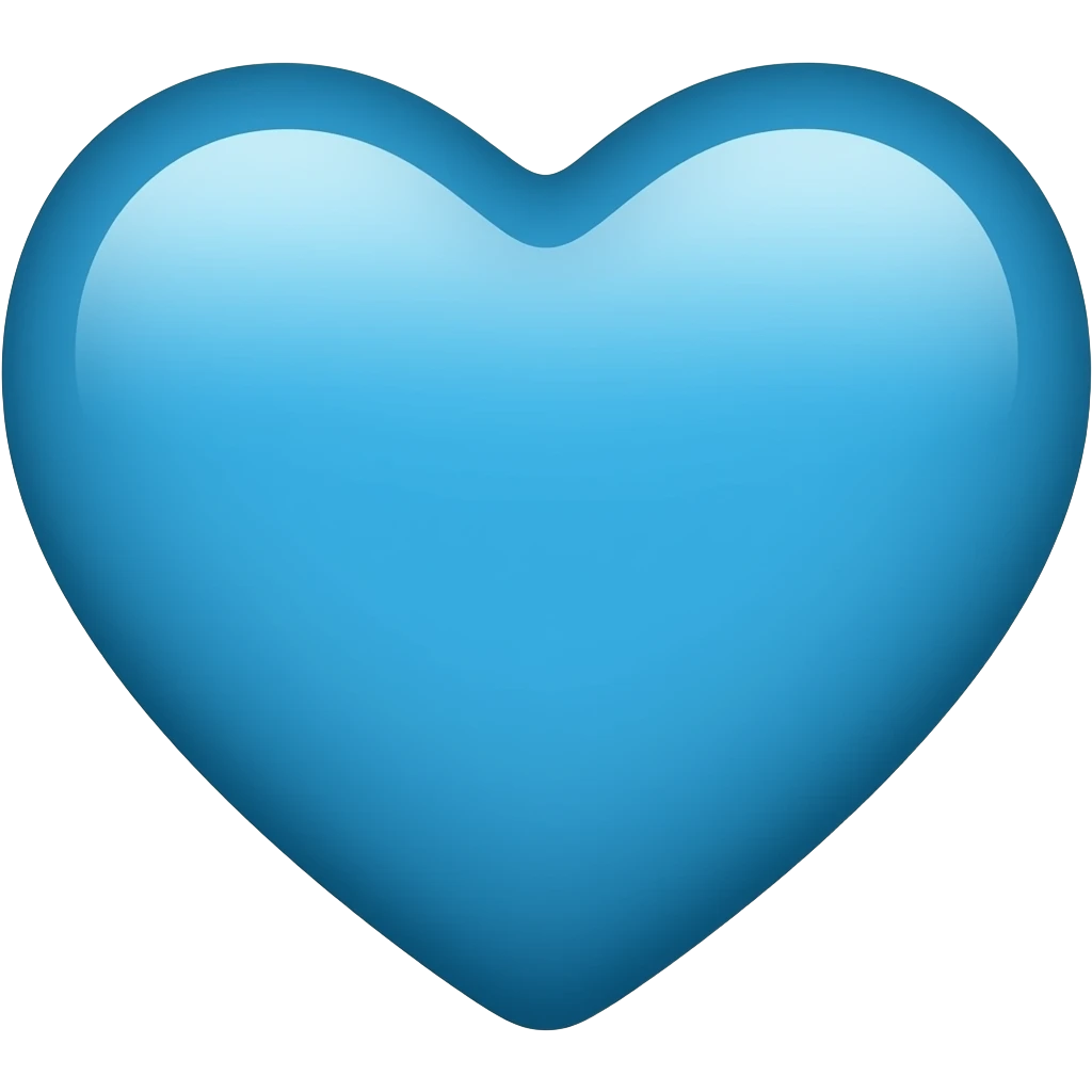 قلب آبی emoji