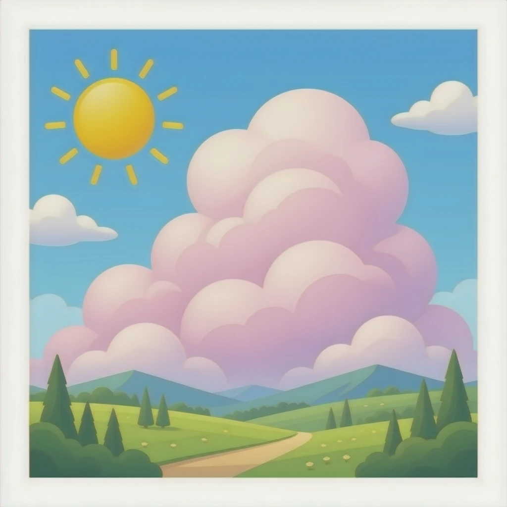 Rosé cloud emoji