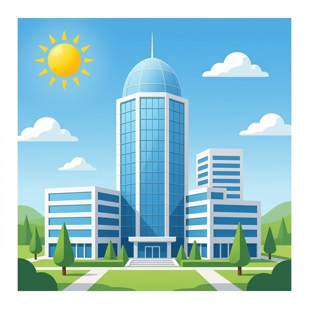 high tech building emoji