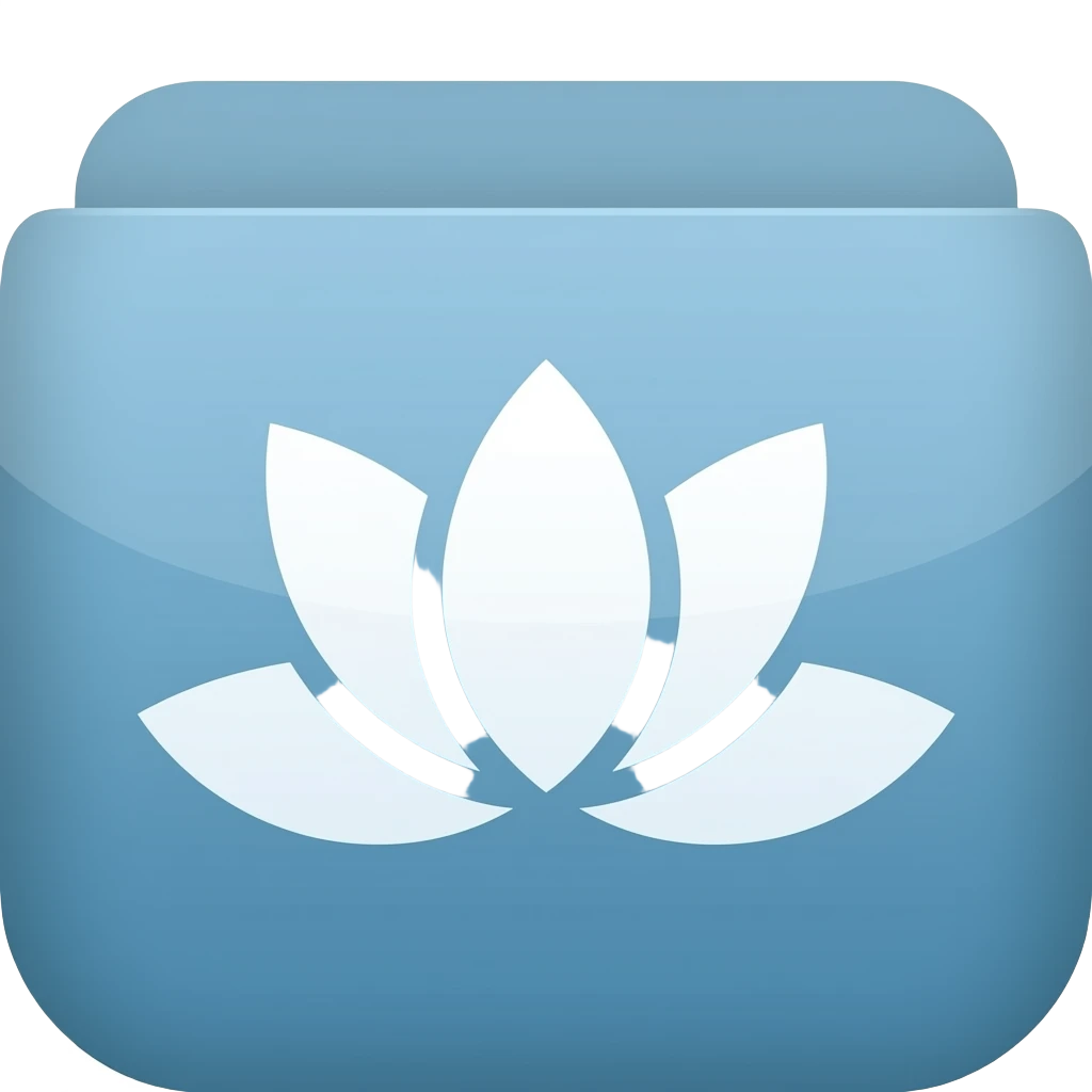 files icon with lotus shaped logo on middle emoji