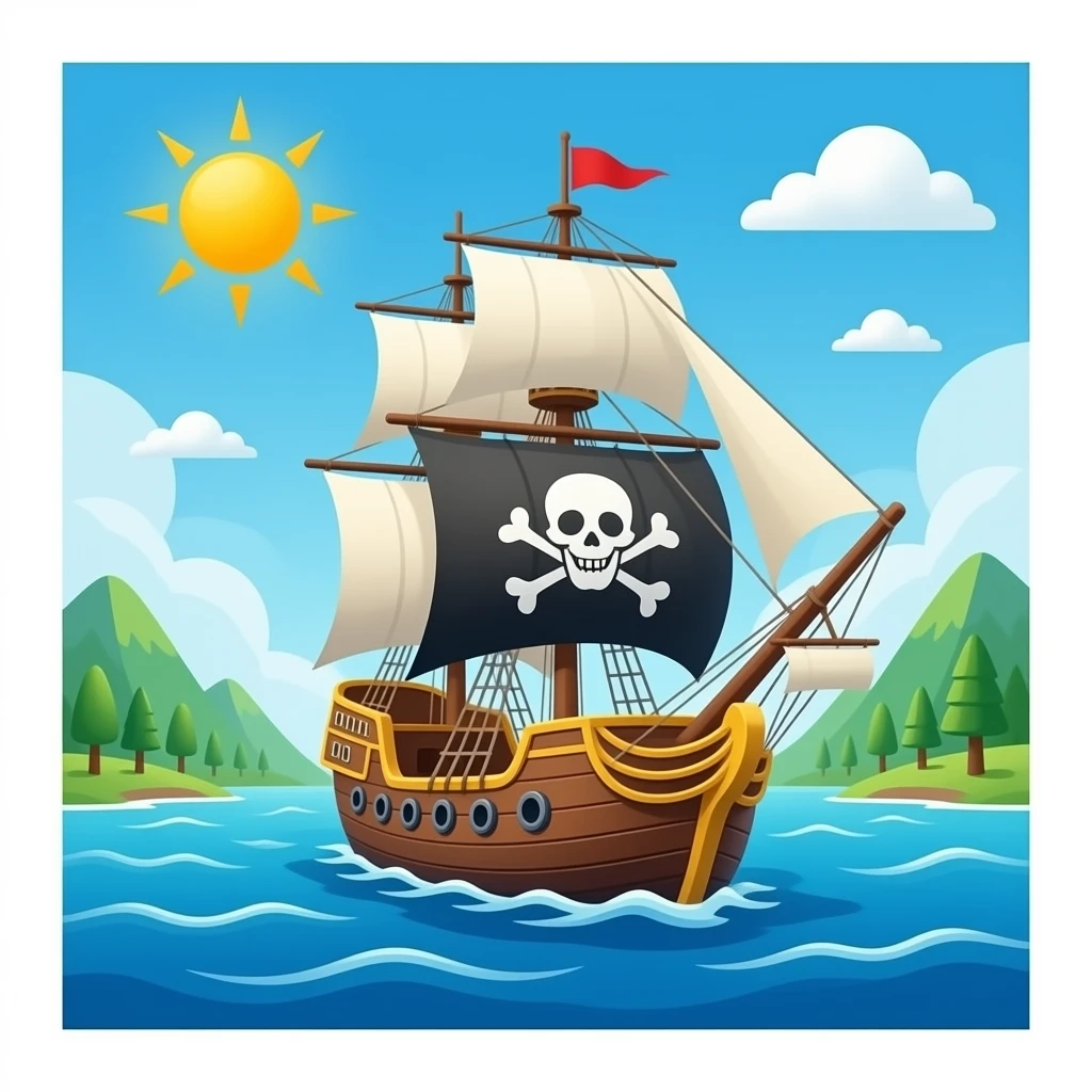 pirate ship emoji